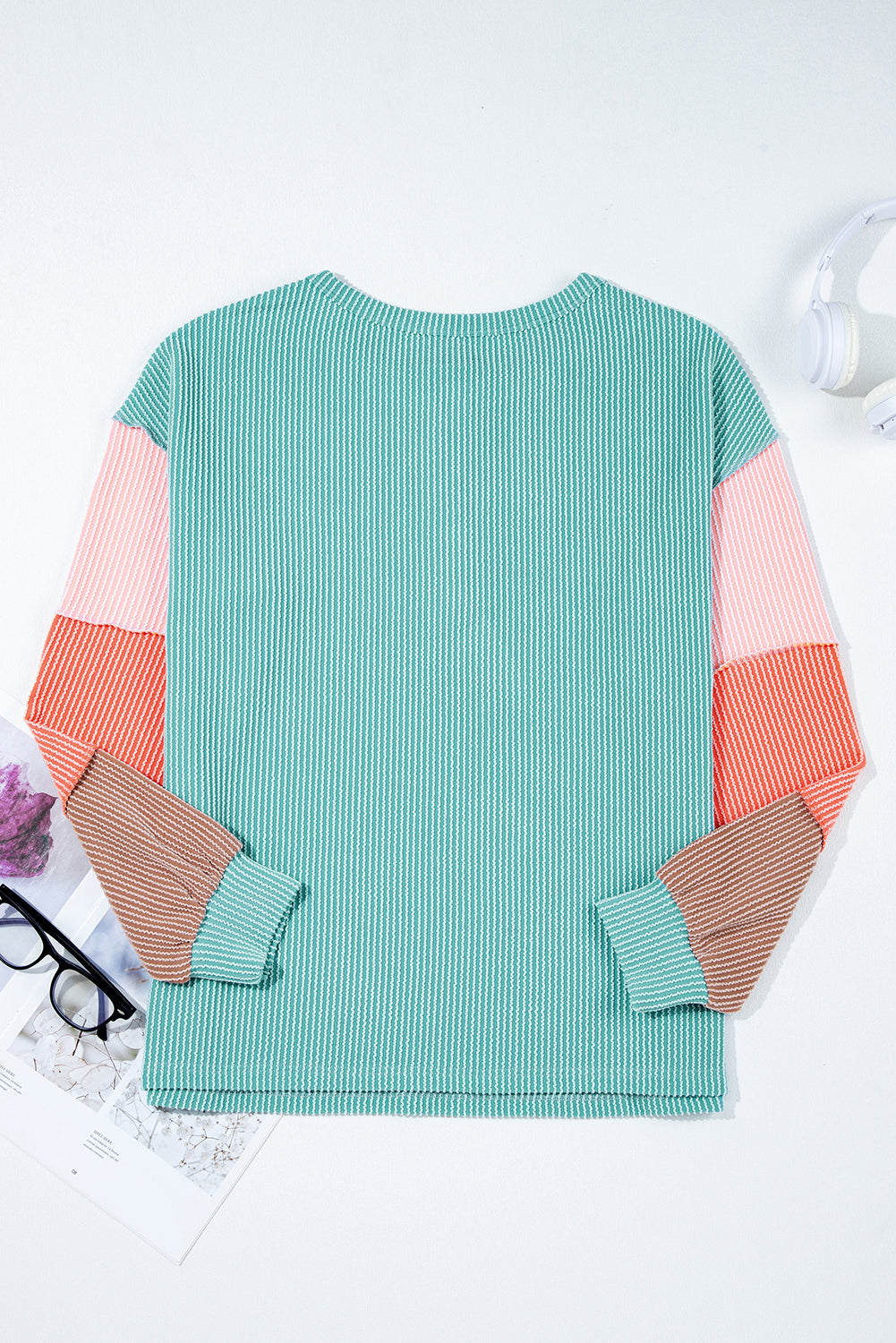 Aria Knit Colorblock Henley Top