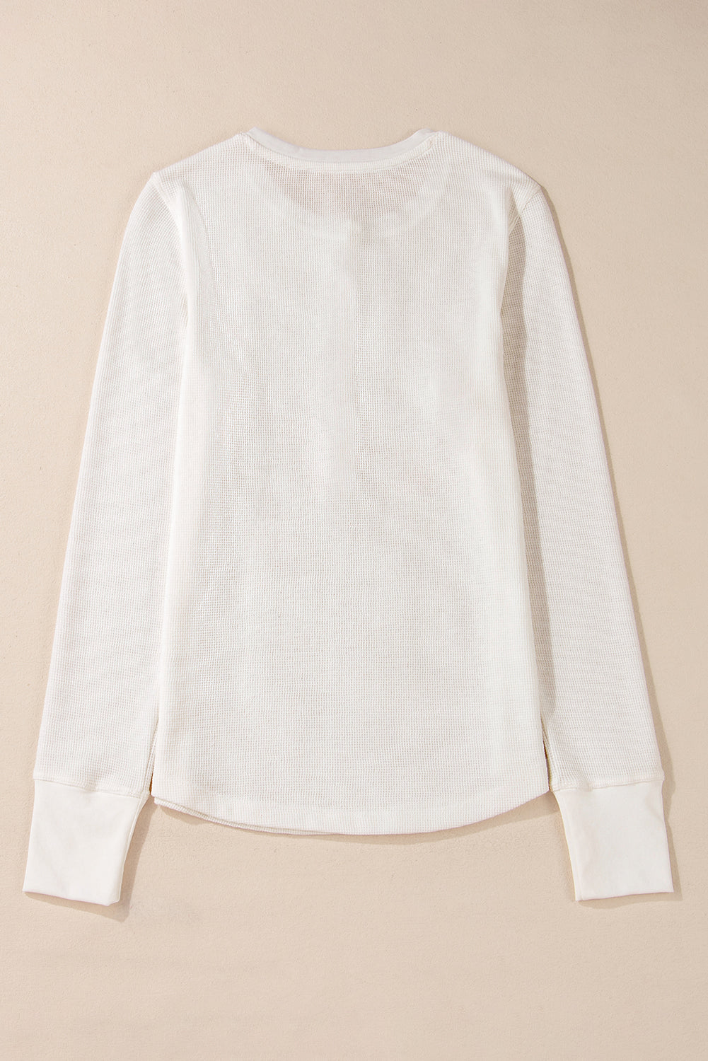 Teresa Color Waffle Half Long Sleeve Top