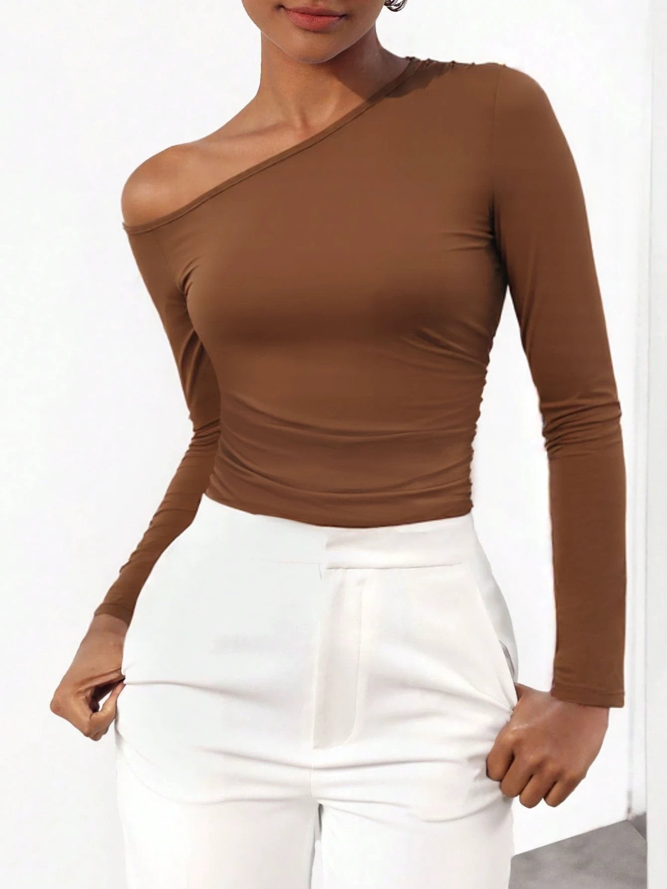Y2K Off-Shoulder Long-Sleeve Bodysuit