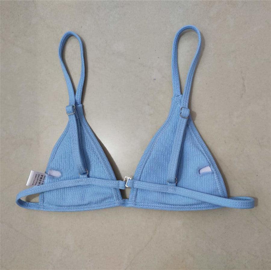 High Cut Micro String Bikini – Black & White Swimsuit