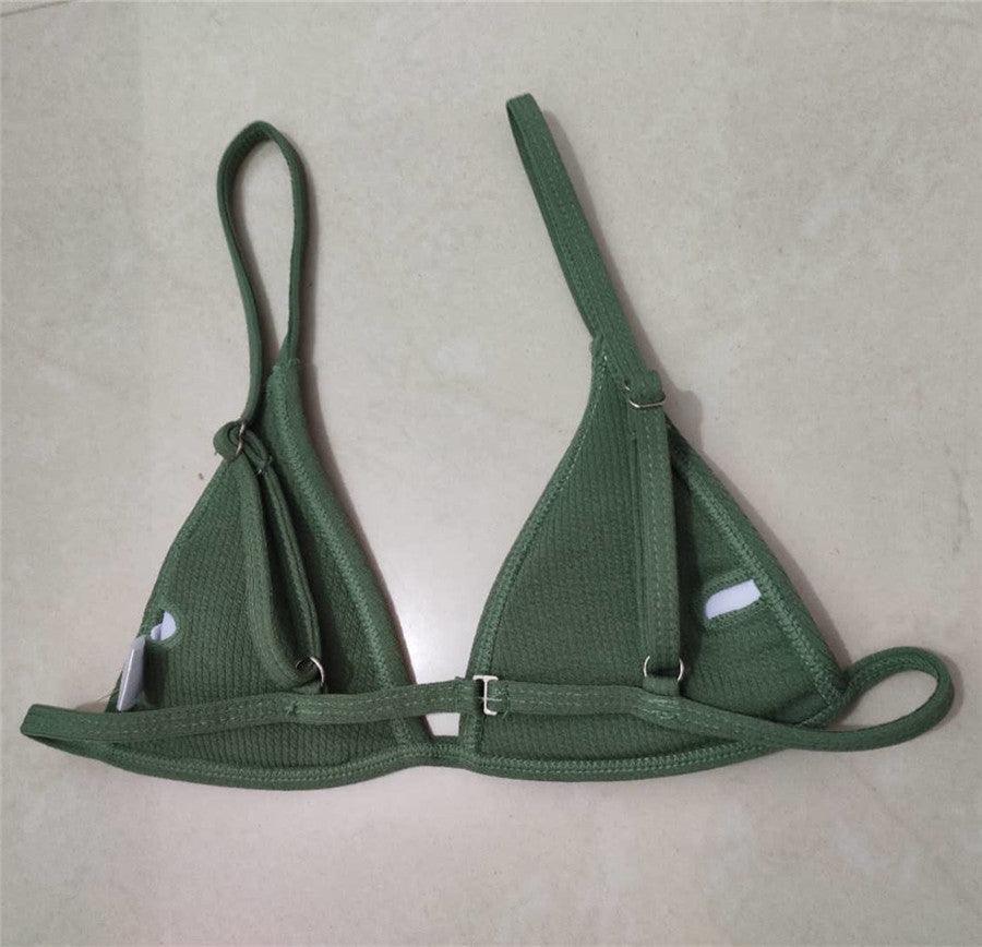 High Cut Micro String Bikini – Black & White Swimsuit