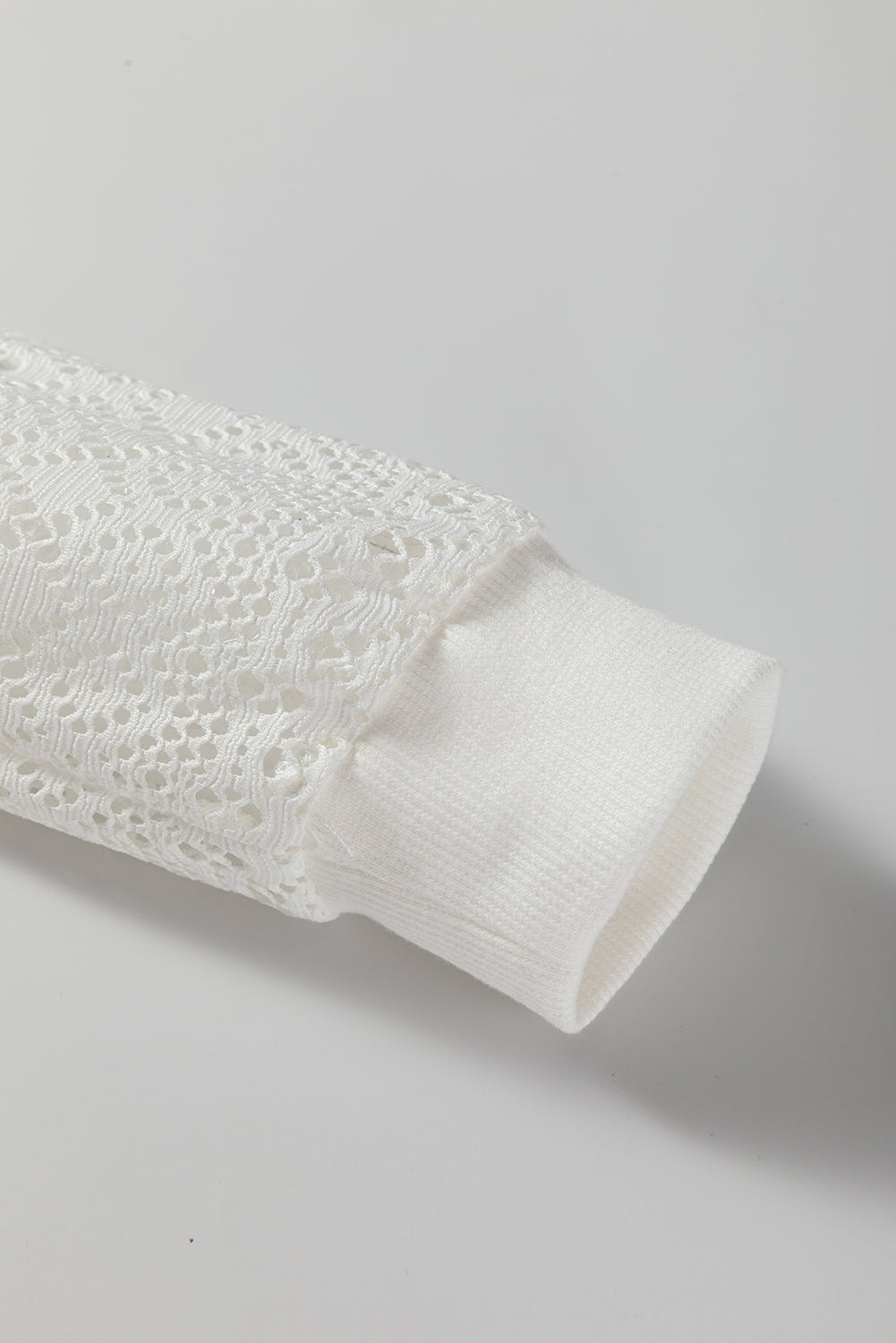 Taylor Hollowed Lace Patchwork Long Sleeve Top