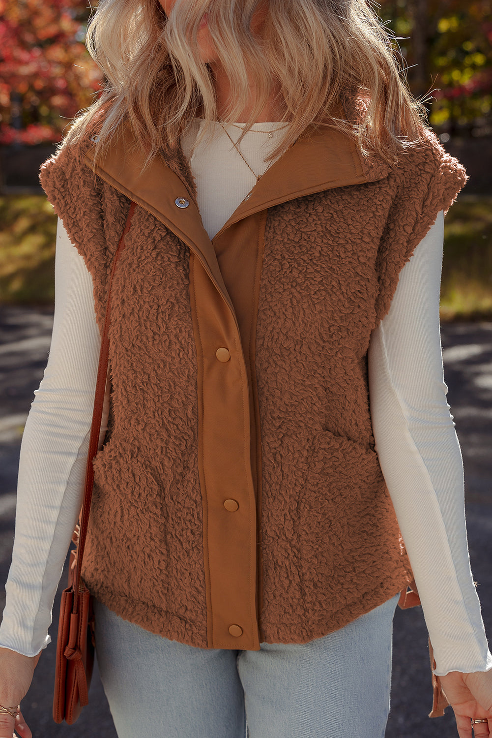 Evelyn Knot Side Plush Vest