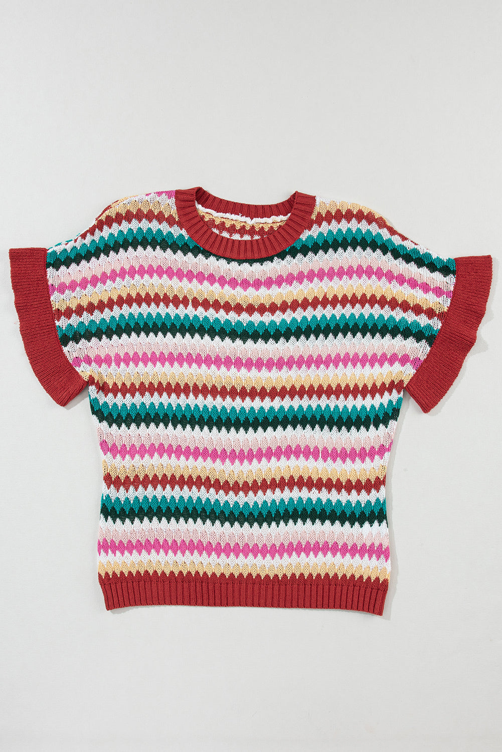 Molly Sleeve Colorful Textured Sweater