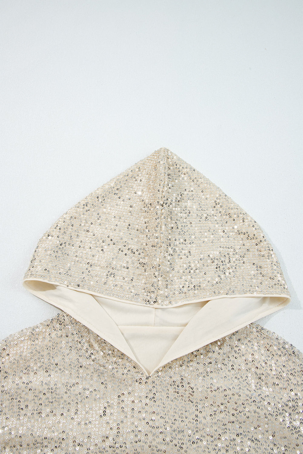 Stella Stream Sequin Hooded Long Sleeve Top