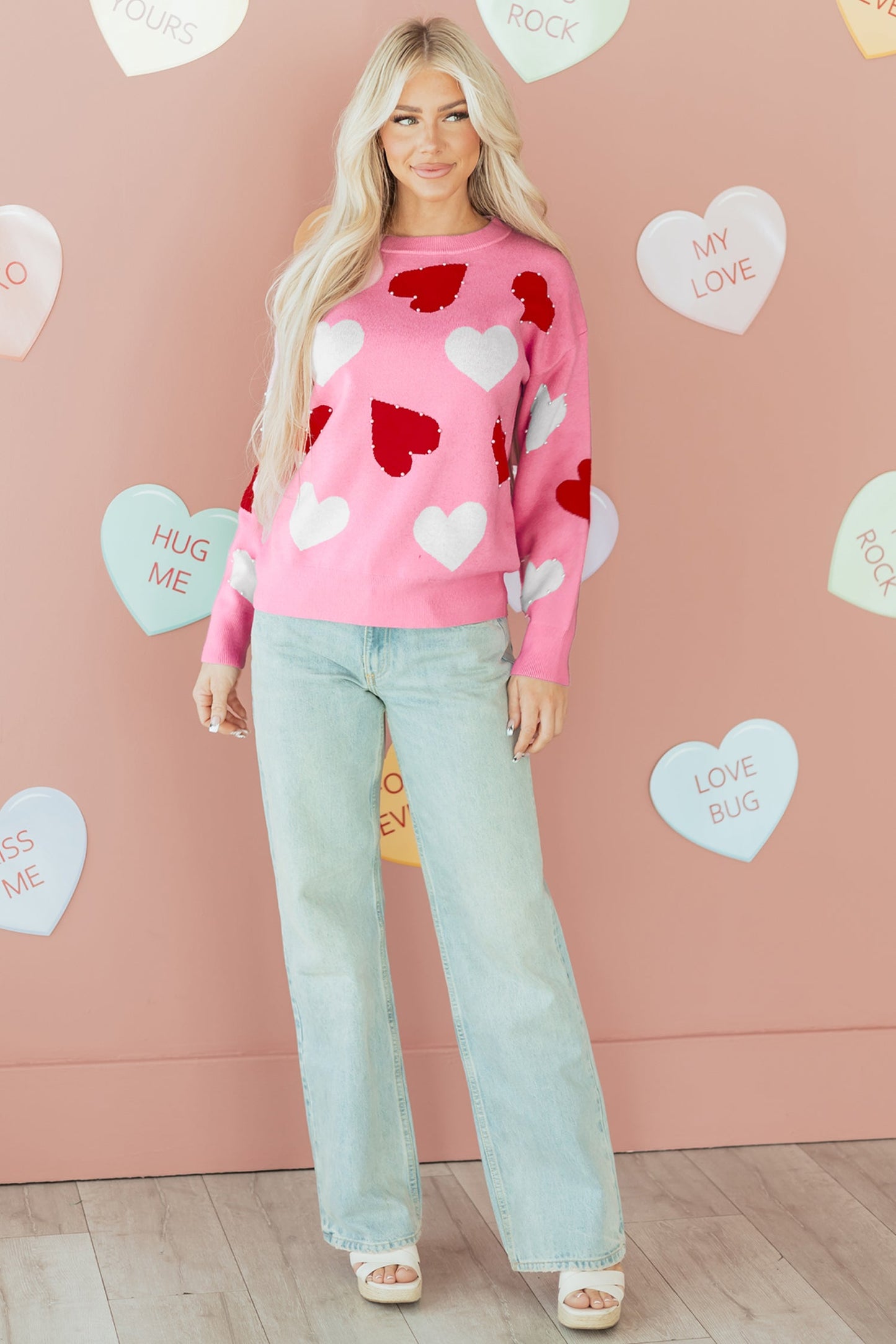 Aliyah Pattern Valentines Day Sweater