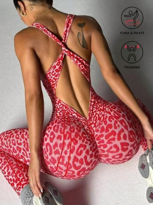 Cross-Design Hollow-Out Bodysuit - Cnasti Strings and Thangs