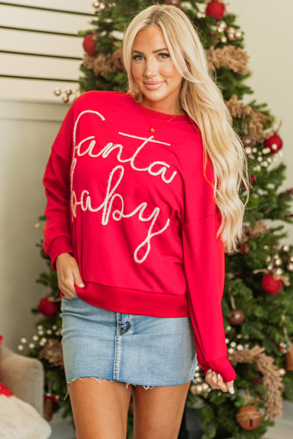 Evelyn Baby Tinsel Graphic Sweatshirt