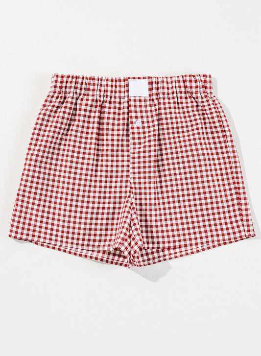 Gingham High Waist Shorts