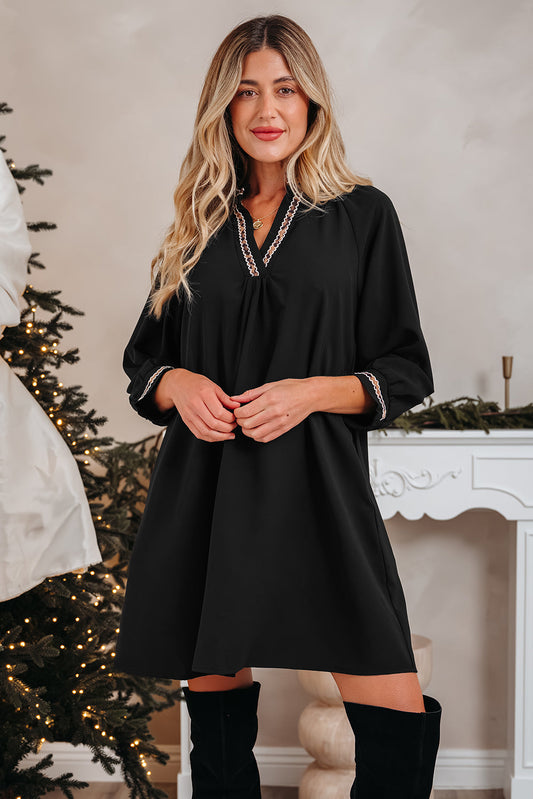 Quincy Sleeve Shift Mini Dress