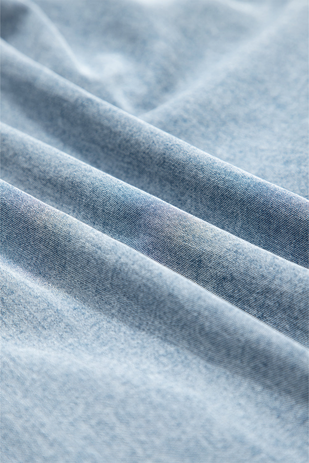 Clare Sleeveless Ruffled Chambray Dress