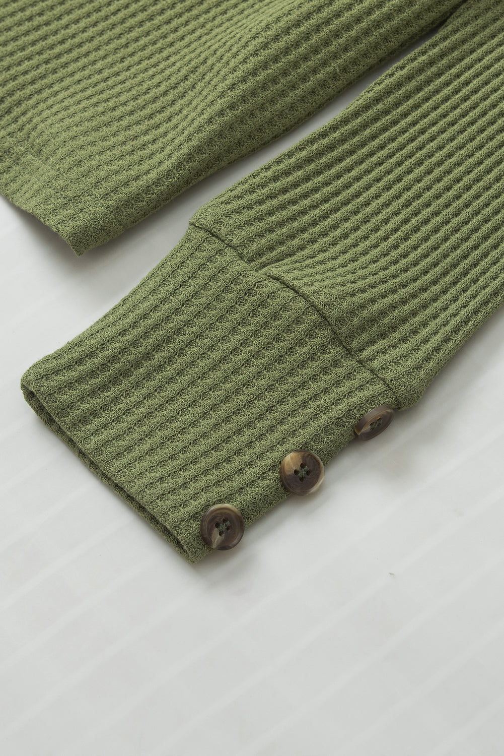 Anahi Textured Knit Cuffs Long Sleeve Top