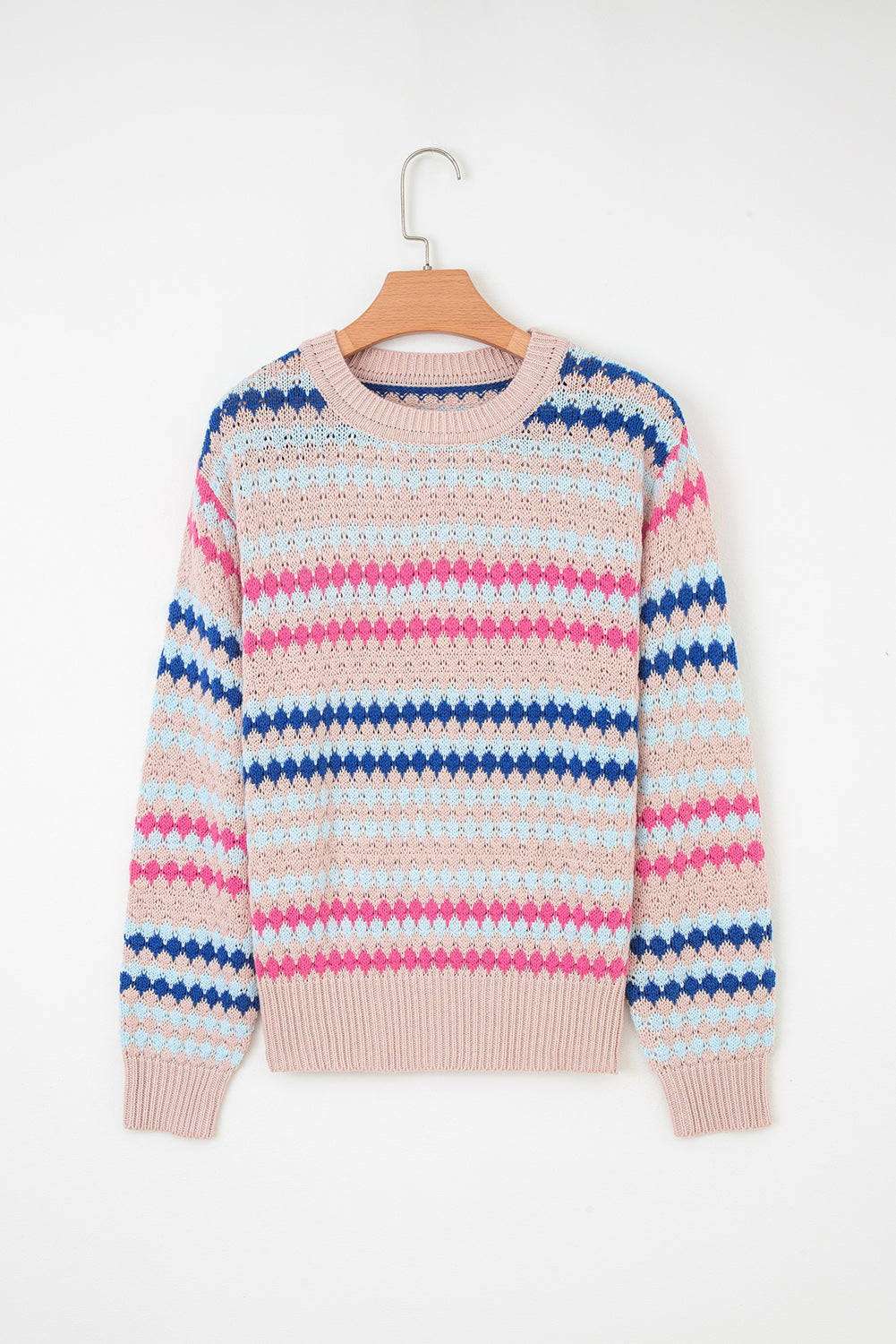 Amelia Patterned Drop Shoulder Sweater
