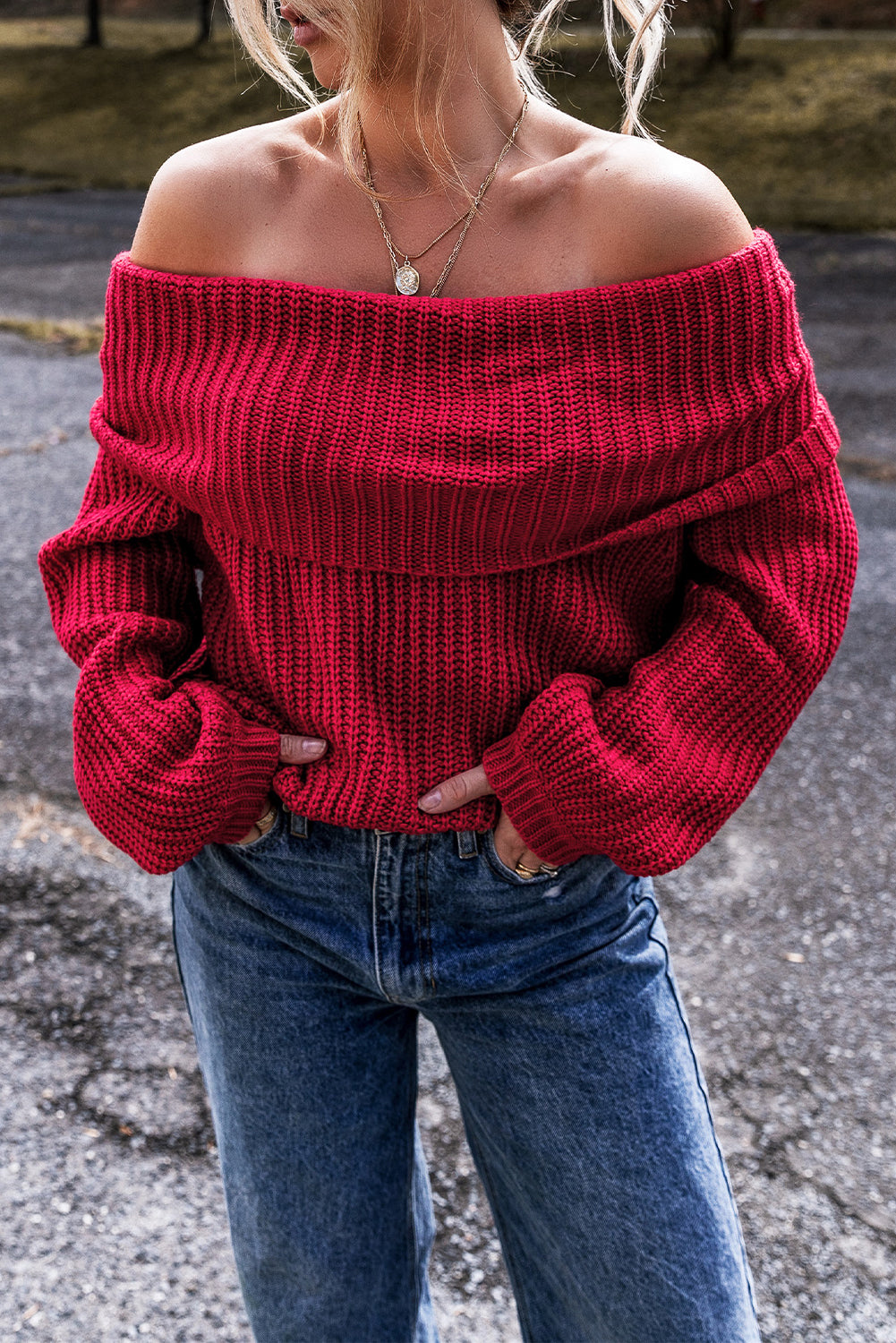 Eleanor the Shoulder Knit Sweater