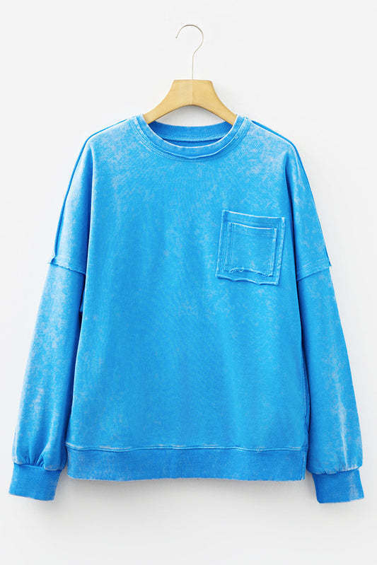Adalynn Seam Double Patched Pullover