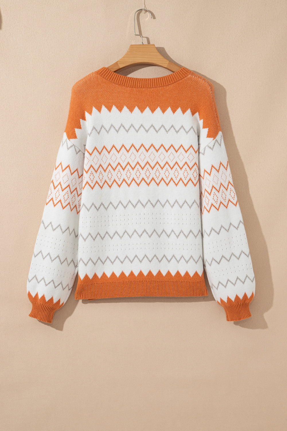 Daphne Zigzag Knitted Pullover Sweater