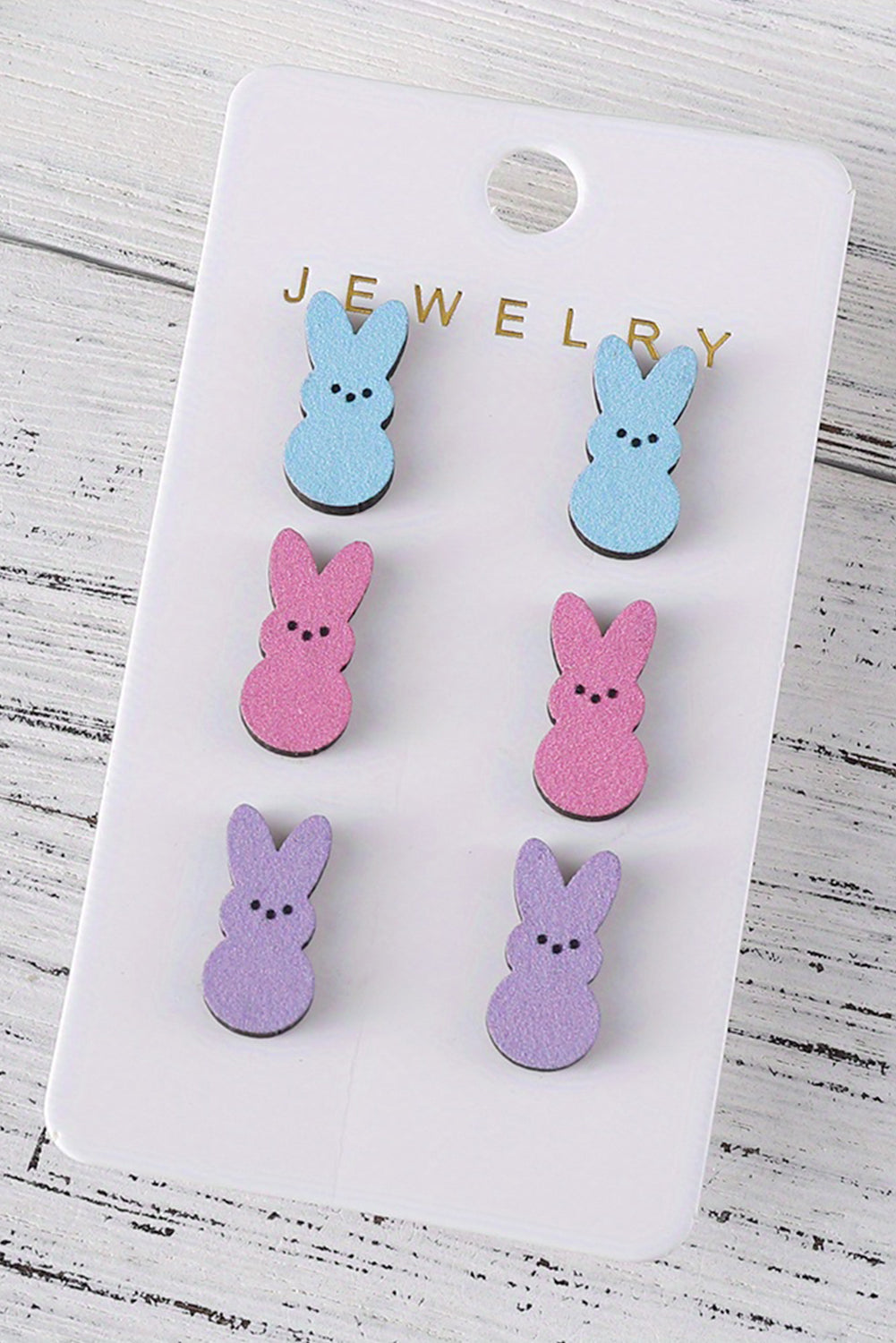 Dylan Bunny Doll Wooden Earrings