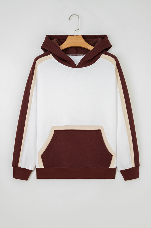 Ariyah Patchwork athleisure Hooded Sweatshirt