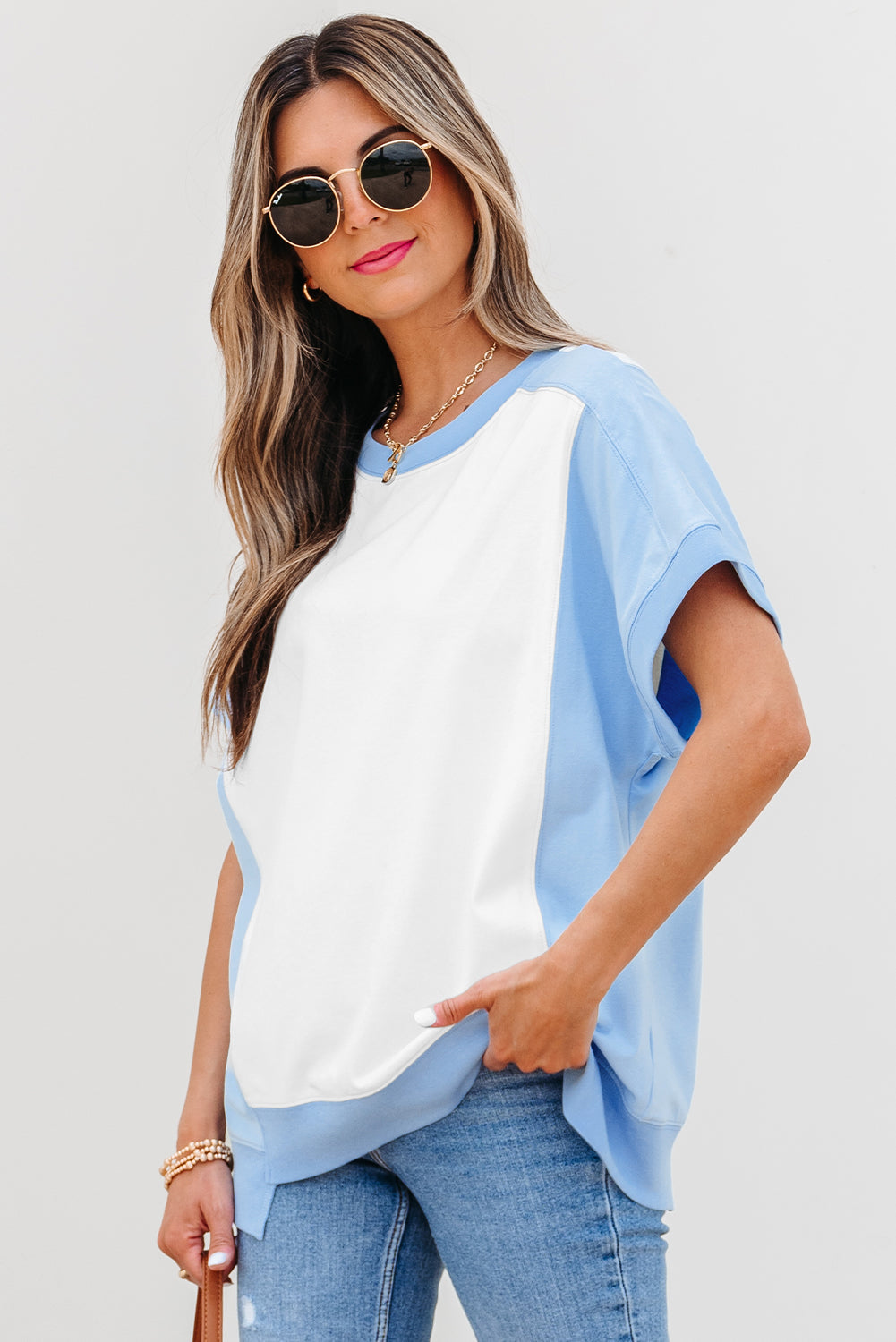 Waverly Exposed Seam Crew Neck Top