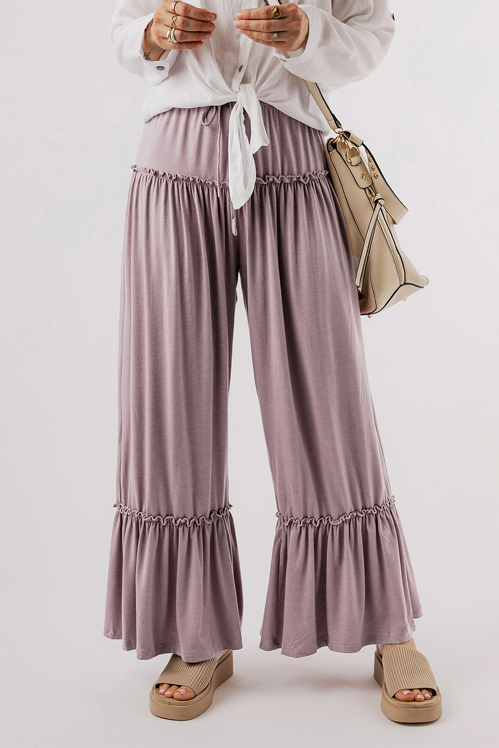 Aurora Waist Wide Leg Pants