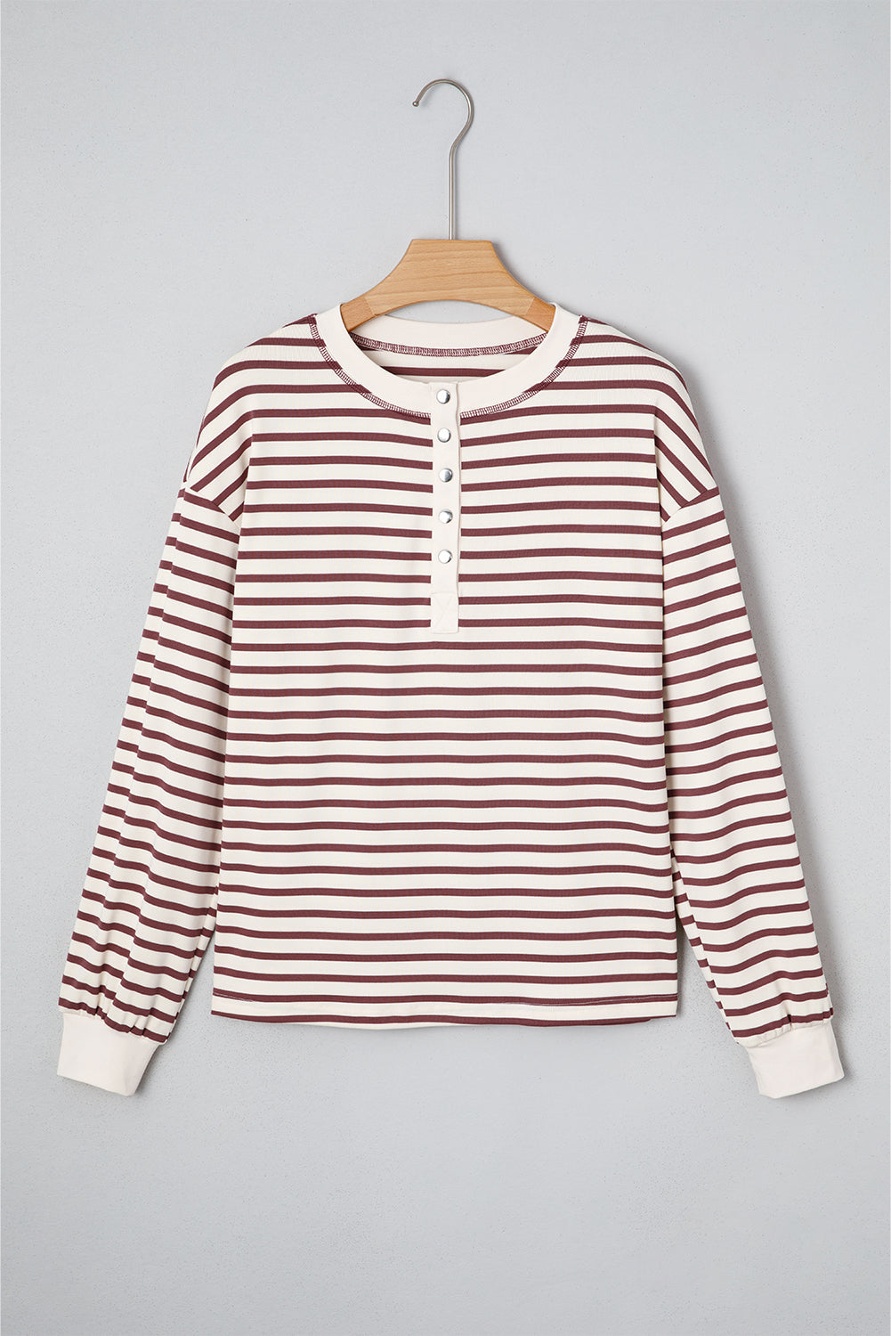 Margaret Sleeve Henley top Long Sleeve Top