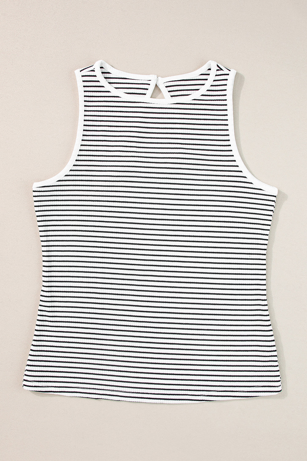 Bethany Striped Knit Sleeveless Tank