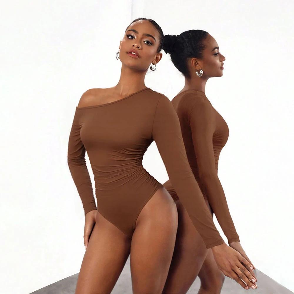 Y2K Off-Shoulder Long-Sleeve Bodysuit