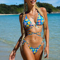 Floral Print High Cut String Bikini – Women's Swimwear