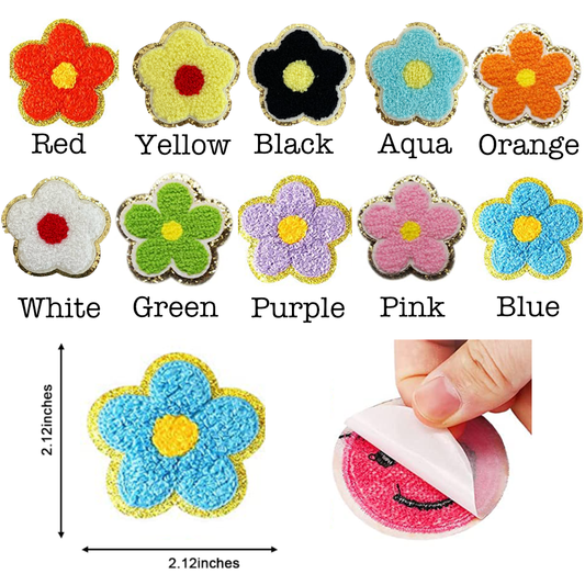 Self Adhesive Chenille Flower Patches