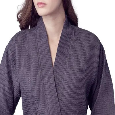 Knee-Length Waffle Robe for Women