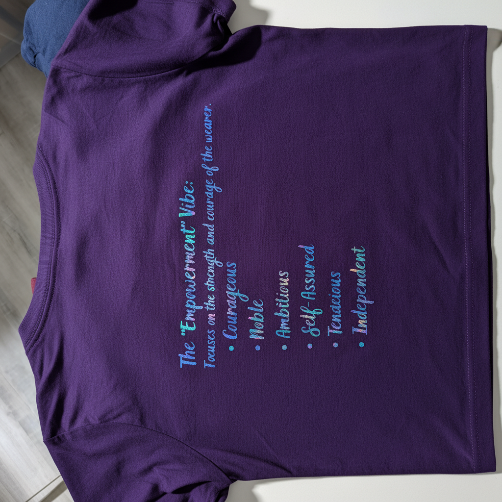 The Empowerment Vibe Tee - Purple back