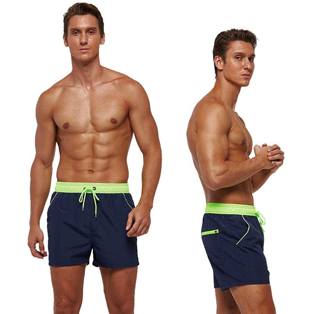 Men's Quick-Dry Mesh Board Shorts – Summer Swim Trunks