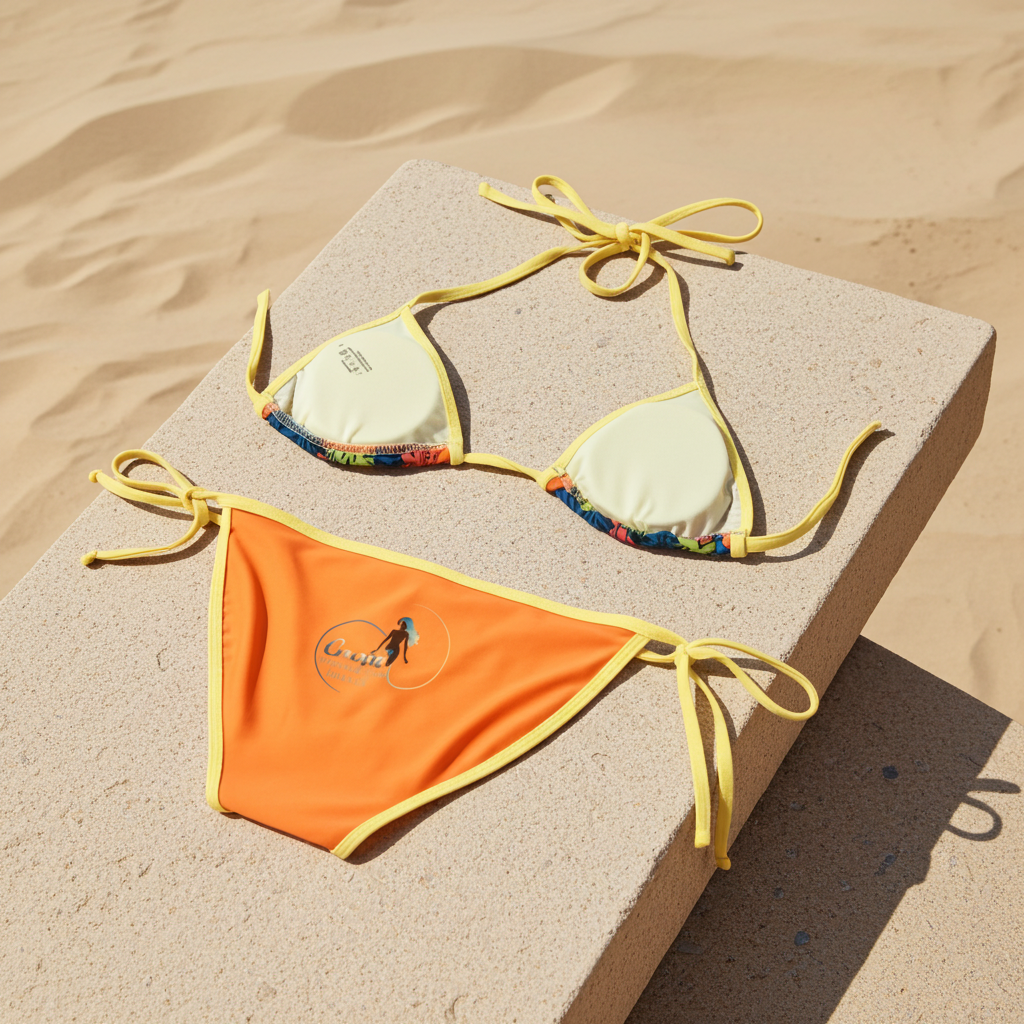 Tropical Leaf Tie-Side Bikini – Women's Floral Swimwear