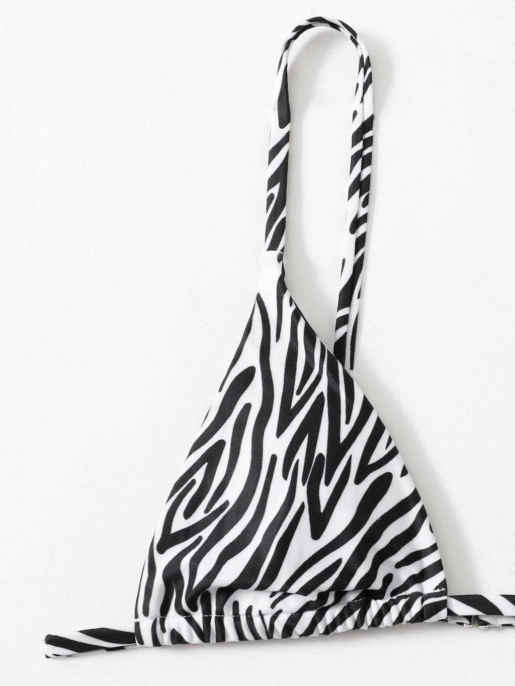 Zebra Print Push-Up Bikini – Ruffle Tie-Side Swimsuit