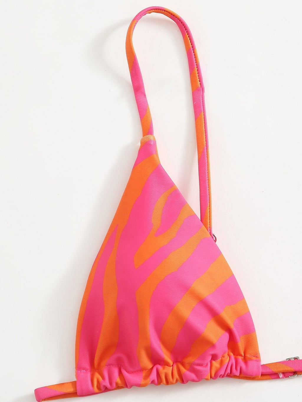 Zebra Print Push-Up Bikini – Ruffle Tie-Side Swimsuit